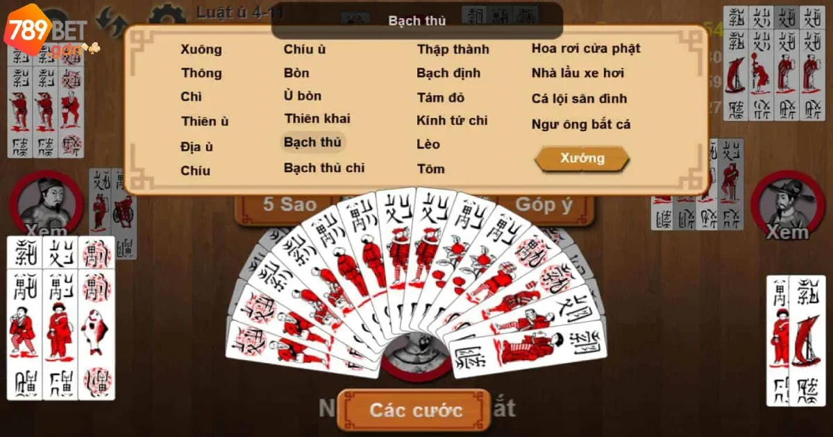 Game Bài Chắn: Chinh Phục Thắng Lớn Cùng Bài Chắn 789BET 3 Các thuật ngữ cơ bản trong bài Chắn