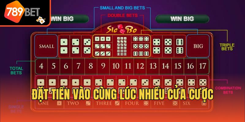 Chiến Thuật Đặt Cược Sicbo - Tổng Hợp 5 Mẹo Hiệu Quả Nhất 3 Đặt tiền vào cùng lúc nhiều cửa cược